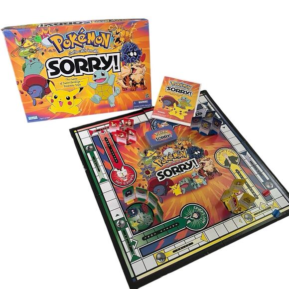 Pokemon Vintage 2000 Sorry Board Game Toy Gotta Catch Em All! Pikachu Pika - Picture 1 of 16